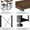 Ensemble chaises de salle à manger 3 pièces Bois et Acier Bois foncé