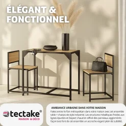 Ensemble chaises de salle à manger 3 pièces Bois et Acier Bois clair