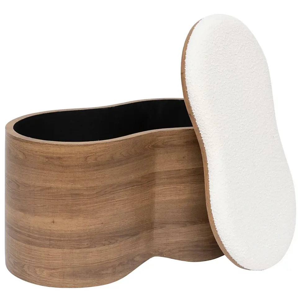 Ensemble de 2 bancs coffres effet bois et bouclette LOE