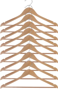 Ensemble de 9 cintres en bois Manhattan