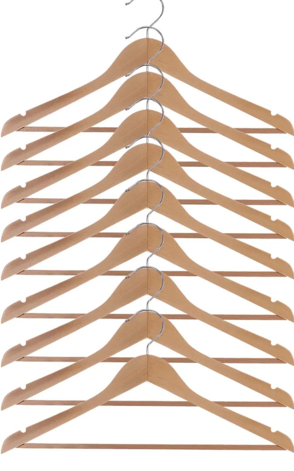 Ensemble de 9 cintres en bois Manhattan