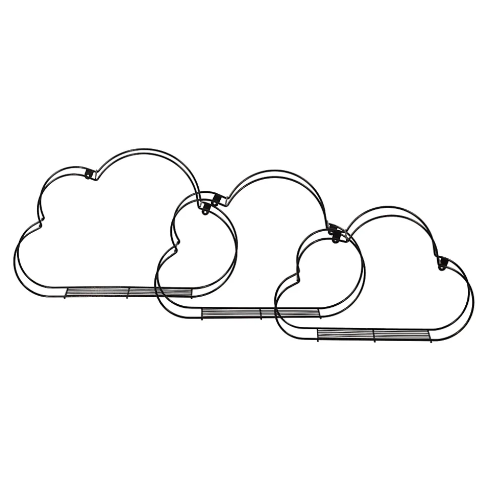 Ensemble de 3 Etagères Toender pour enfant en forme de nuage noir en.casa