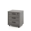 Ensemble de 8 meubles de bureau professionnel coloris gris effet bois collection SOON