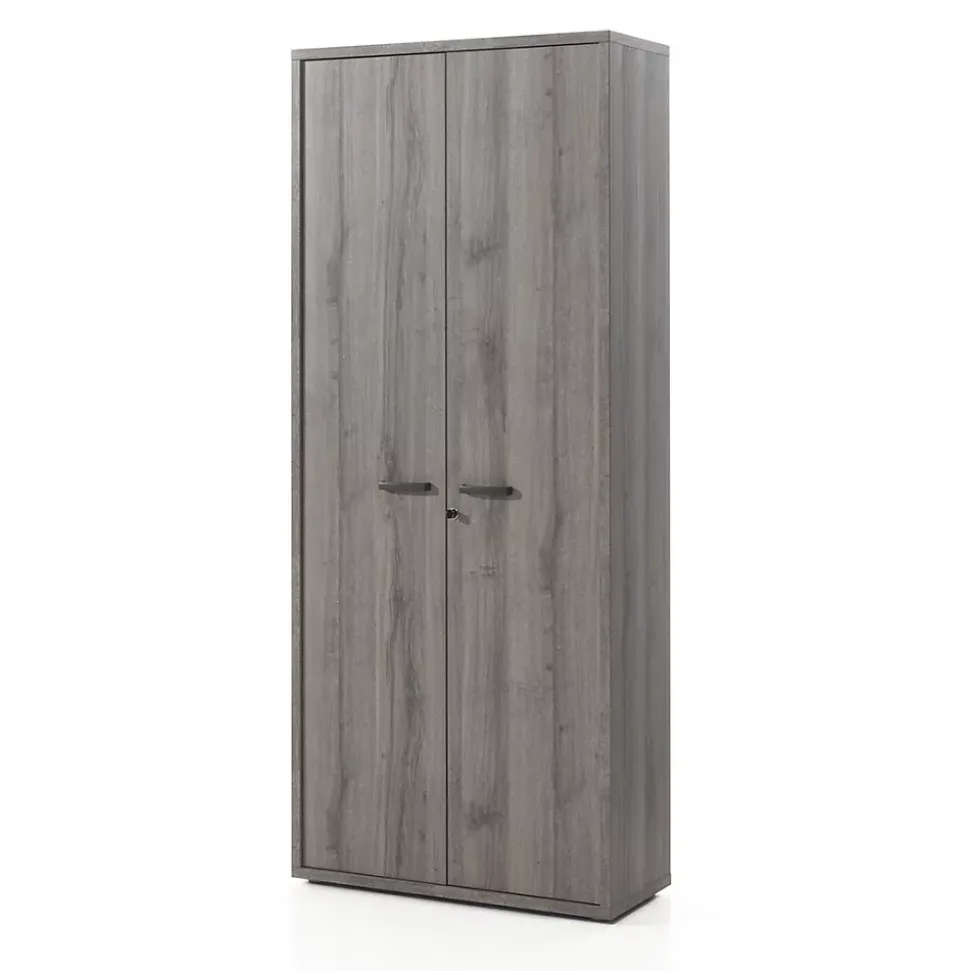 Ensemble de 8 meubles de bureau professionnel coloris gris effet bois collection SOON