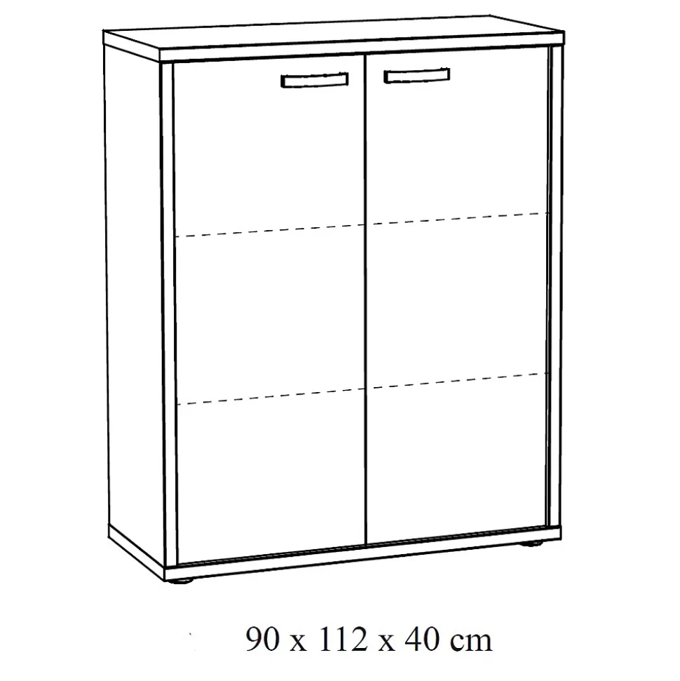 Ensemble de 8 meubles de bureau professionnel coloris gris effet bois collection SOON