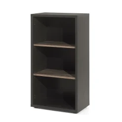 Ensemble de 8 meubles de bureau professionnel coloris chene vieilli et noir collection SOON