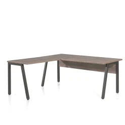 Ensemble de 8 meubles de bureau professionnel coloris chene vieilli et noir collection SOON