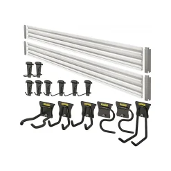 Ensemble de 2 rails 120 cm de rangement 18 accessoires STST22000 STANLEY