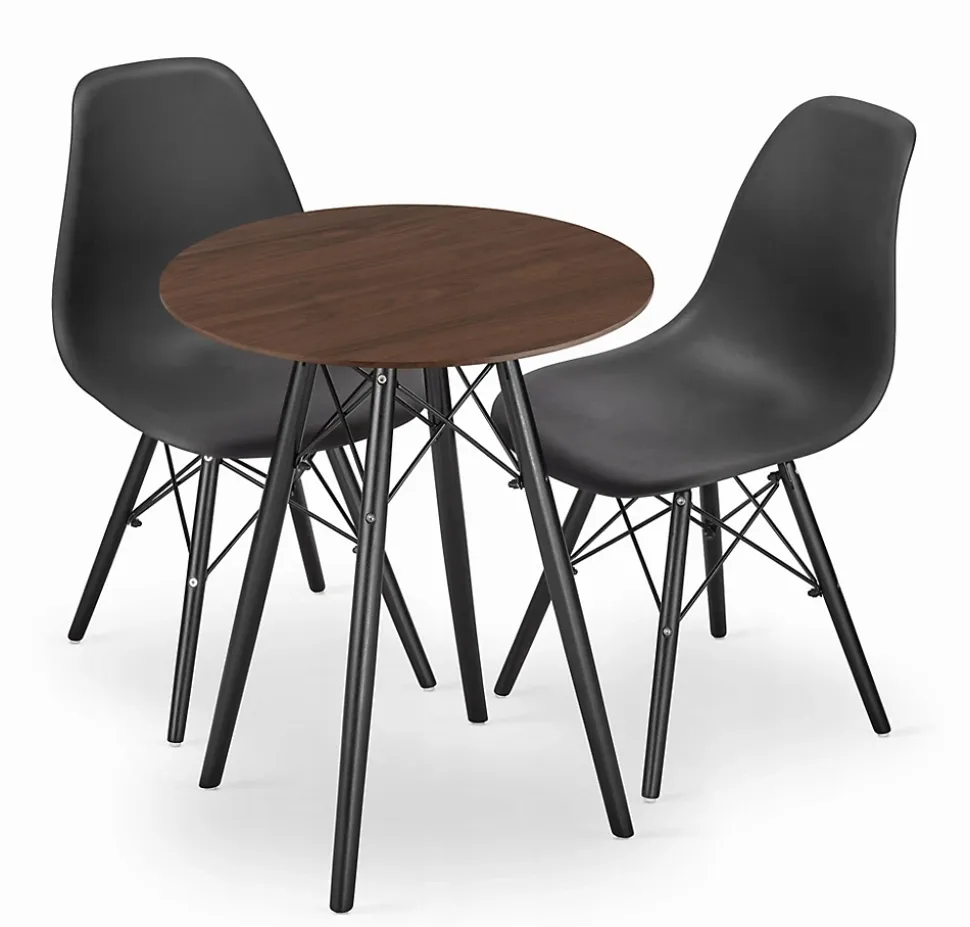 Ensemble de 2 tables rondes Valora KOVA 60 en frêne, design moderne