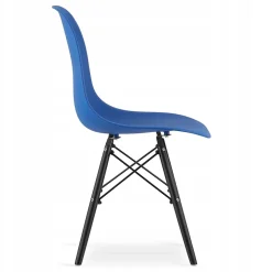 Ensemble de 4 tables rondes noires au design moderne Valora KOVA 80