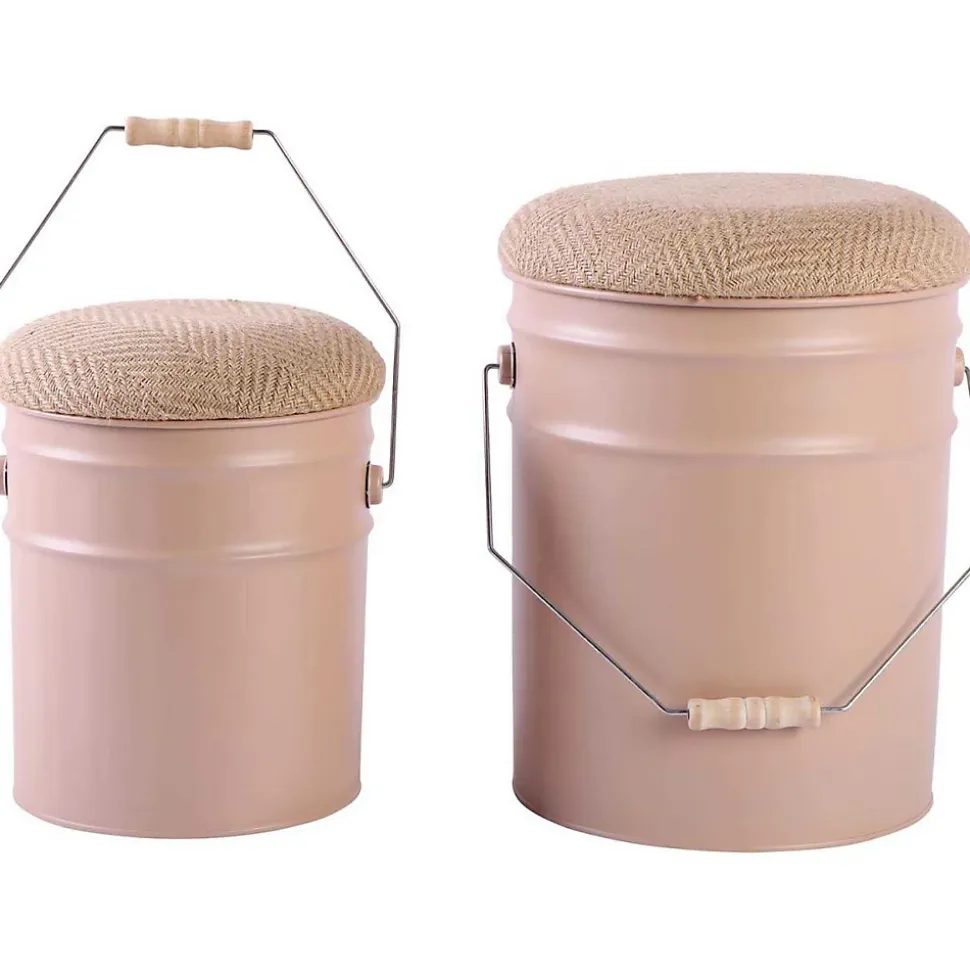 Ensemble de 2 tabourets Buckets - 31 x 39 Type: Pouf & tabouret bas