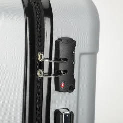 Ensemble De 3 Valises à 4 Roues, Serrure à Combinaison, Poignée Télescopique, Gris Foncé
