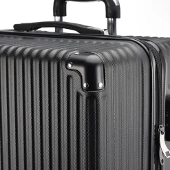 Ensemble De 3 Valises De Voyage Légères Et Rigides, Avec Poignée Télescopique Et Cadenas, Noir