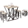 Ensemble de bar pliable avec 4 tabourets collection DARYL Dimensions 100x60x89 cm, idéal pour les petits espaces