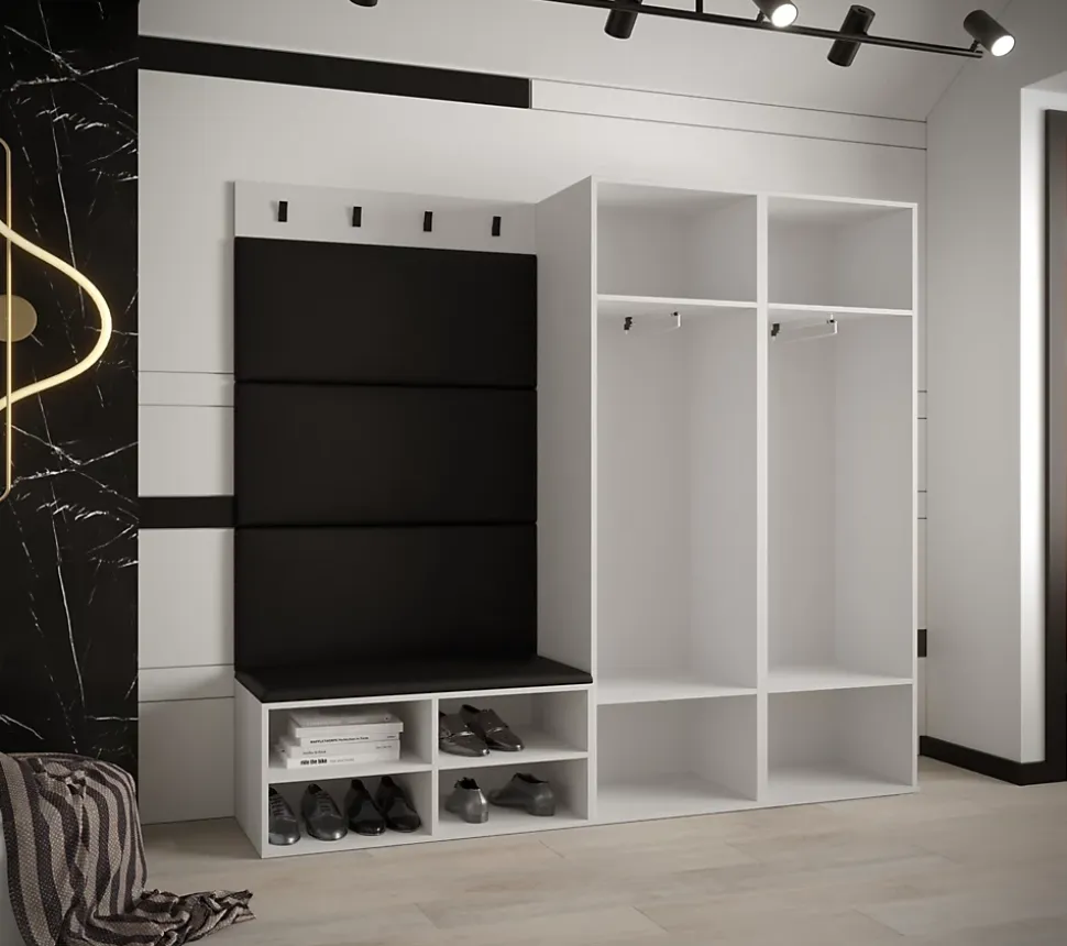 Ensemble de garde-robe Miro 5 184x184x42 (Blanc + Manila 02)