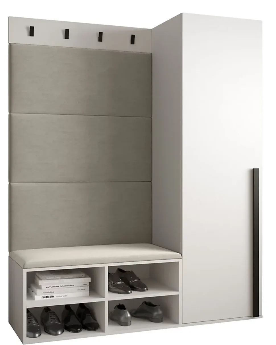 Ensemble de garde-robe Miro 6 184x134x42 (Blanc + Manila 02)