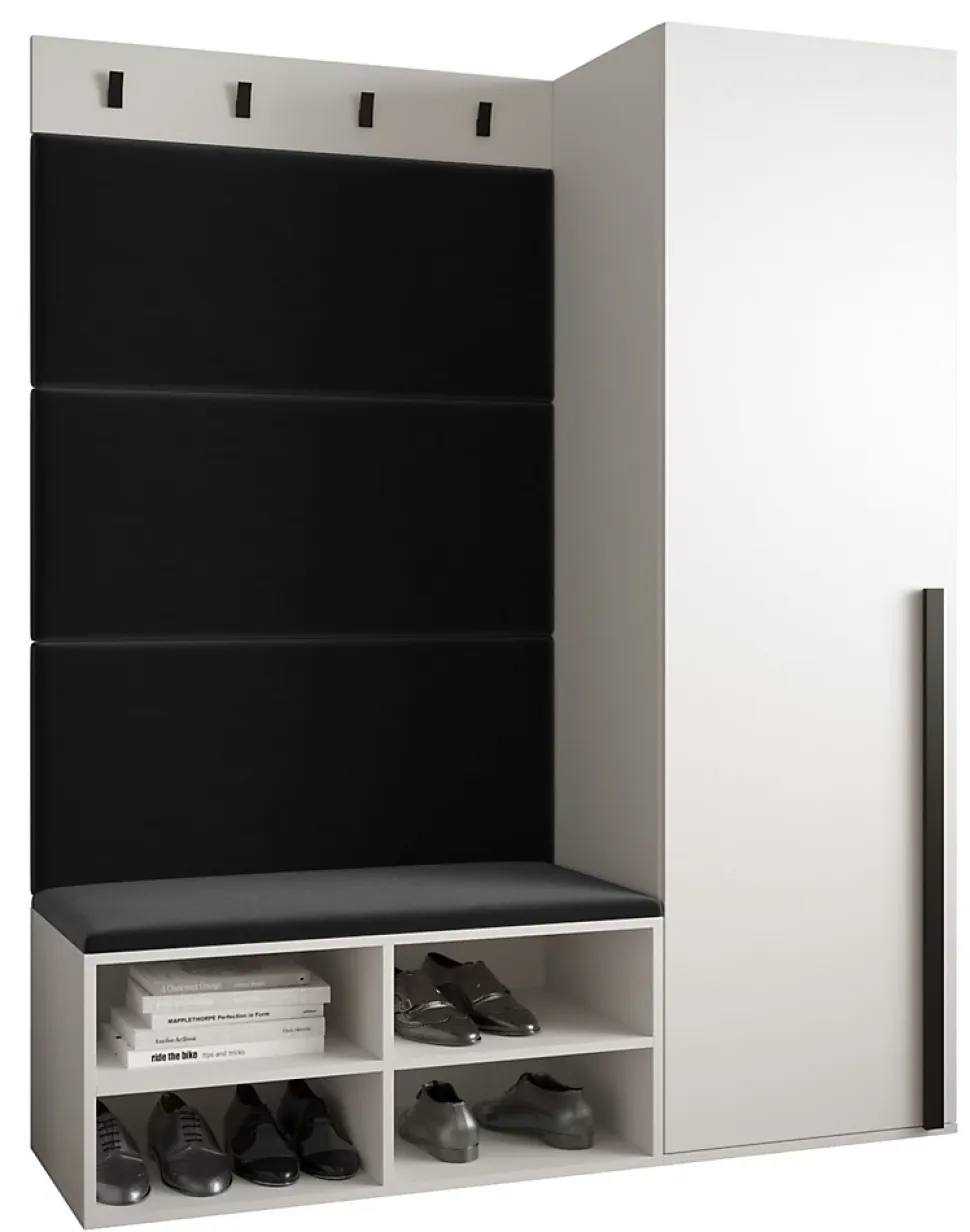 Ensemble de garde-robe Miro 6 184x134x42 (Blanc + Manila 18)