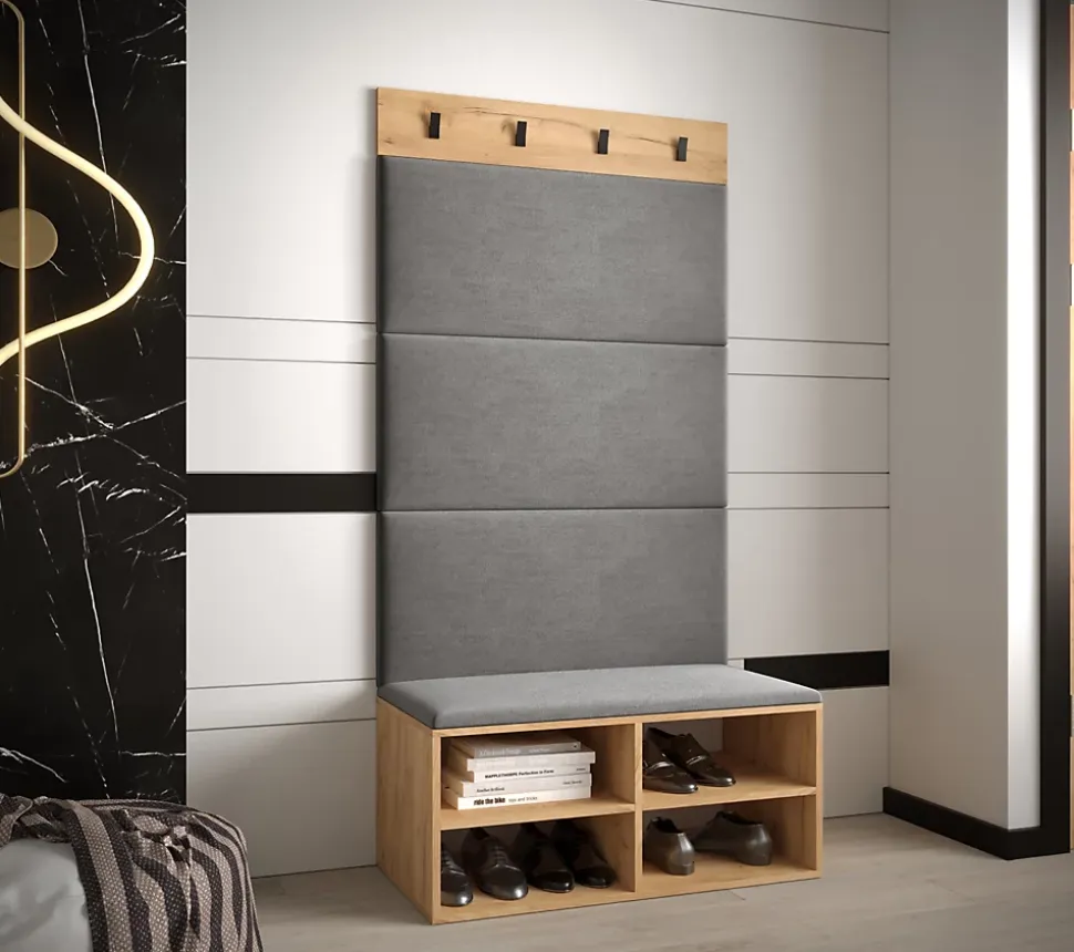 Ensemble de garde-robe Miro 2 184x84x42 (Chêne artisanal + Manila 16)