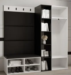 Ensemble de garde-robe Miro 1 184x164x42 (Blanc + Manila 02)