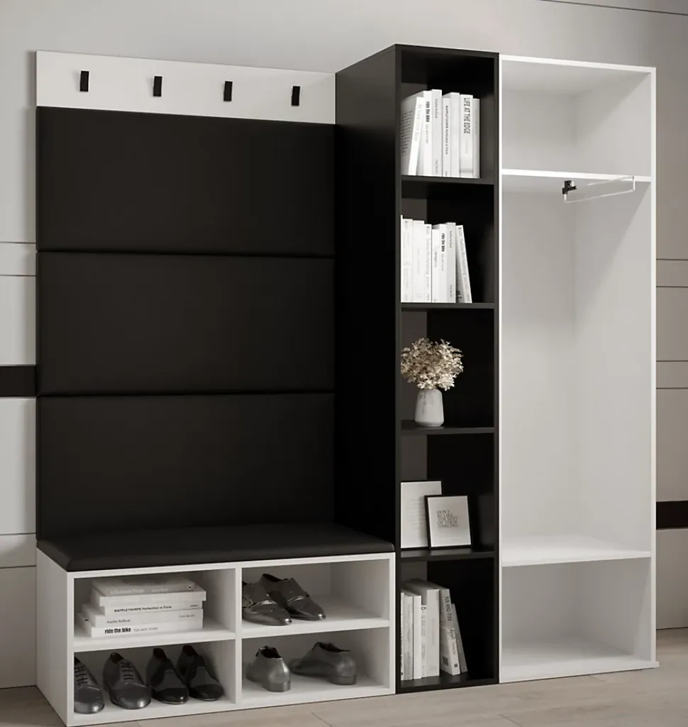 Ensemble de garde-robe Miro 1 184x164x42 (Blanc + Manila 02)