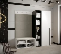 Ensemble de garde-robe Miro 1 184x164x42 (Blanc + Manila 02)