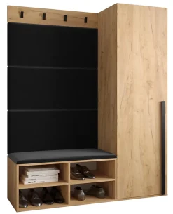 Ensemble de garde-robe Miro 6 184x134x42 (Chêne artisanal + Manila 18)