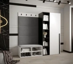 Ensemble de garde-robe Miro 1 184x164x42 (Blanc + Manila 16)
