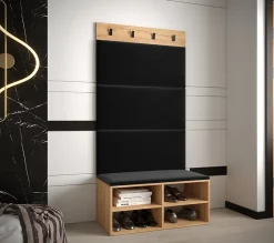 Ensemble de garde-robe Miro 2 184x84x42 (Chêne artisanal + Manila 18)