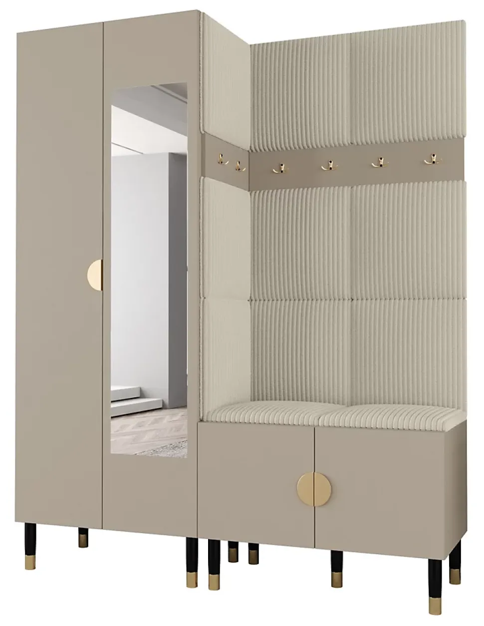 Ensemble de garde-robe Palermo 14 200x158x46 (Cachemire + Poso 100)