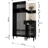 Ensemble de garde-robe Palermo 16 200x116x46 (Cachemire + Poso 100)