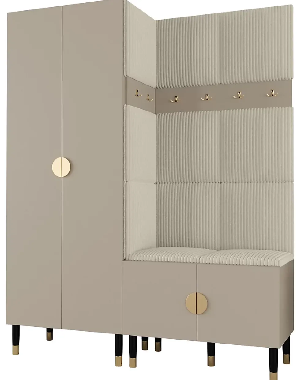 Ensemble de garde-robe Palermo 2 200x158x46 (Cachemire + Poso 100)