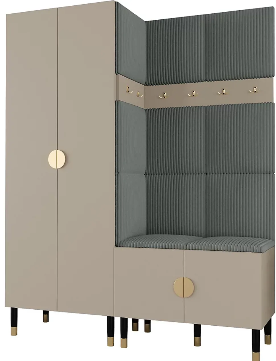Ensemble de garde-robe Palermo 2 200x158x46 (Cachemire + Poso 60)