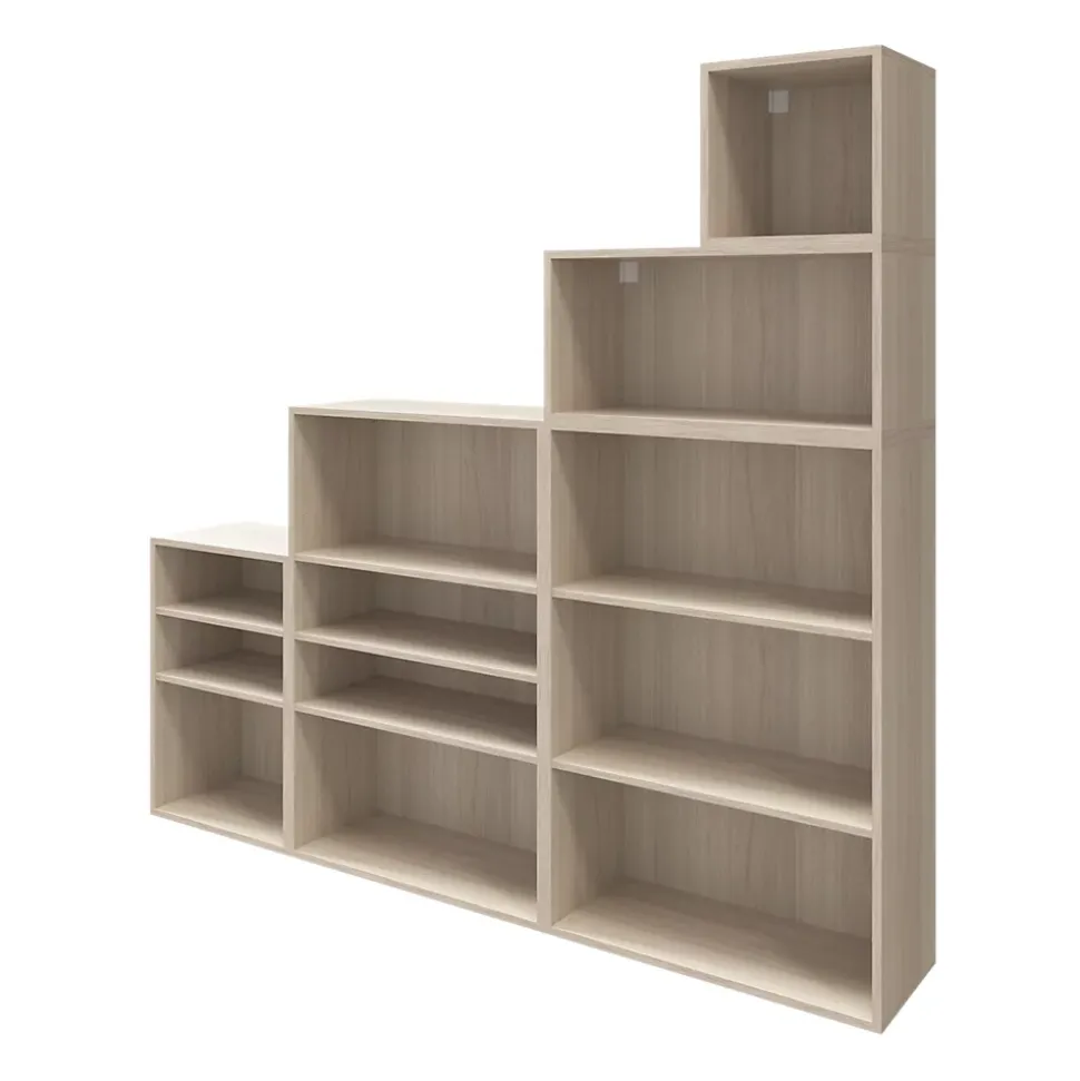 Ensemble de meubles de rangement sous pente et/ou comble effet chêne GoodHome Atomia H. 187,5 x L. 187,5 x P. 37 cm