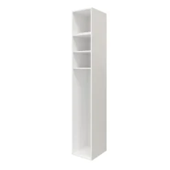 Ensemble de meubles de rangement portes battantes miroir et tiroirs sous pente et/ou comble blancs GoodHome Atomia H. 225 x L. 275 x P. 60 cm