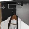 Ensemble de meubles d'entrée ENTRO Noir, Chêne Artisan avec armoire et miroir 95 cm 3 portes 1 tiroir 7 étagères 95x35x183 cm