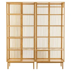 Ensemble de portant Vemb et étagère Trundholm bambou 185 x 160 x 45 cm naturel