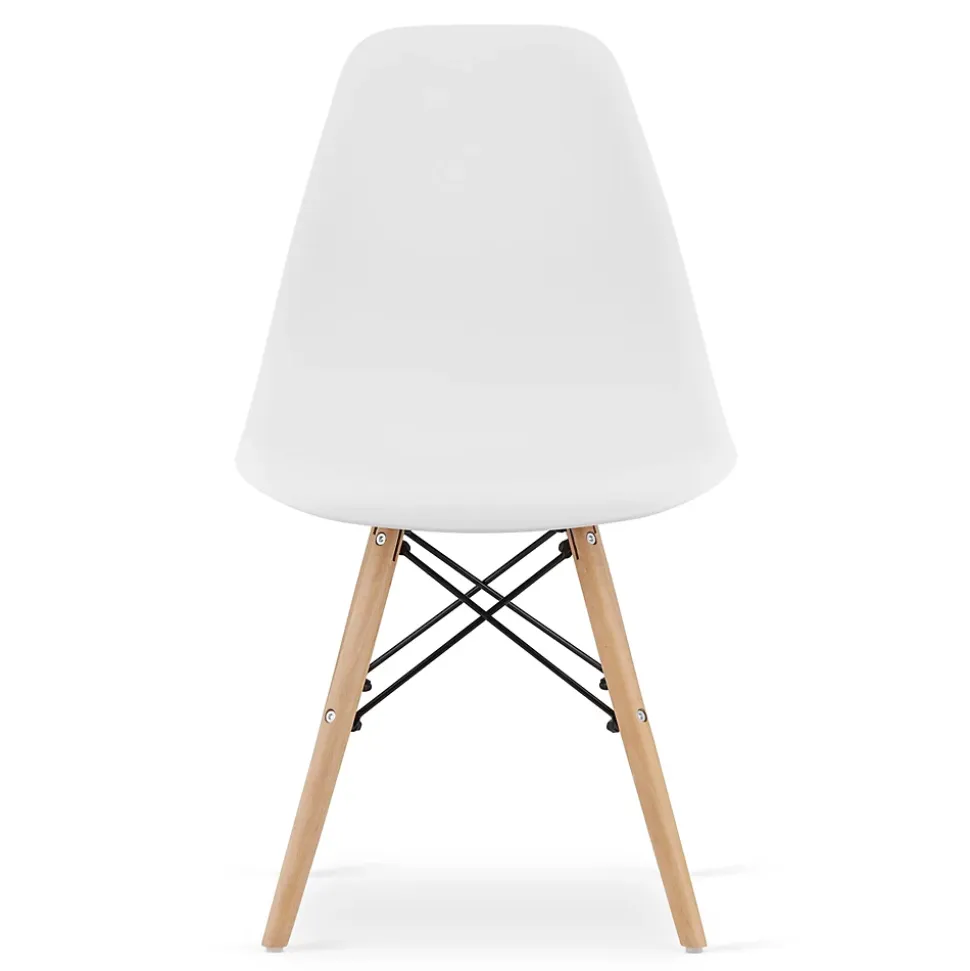 Ensemble de salle à manger Valora Table blanche YURO 120x80 + 4 chaises blanches OSAKA