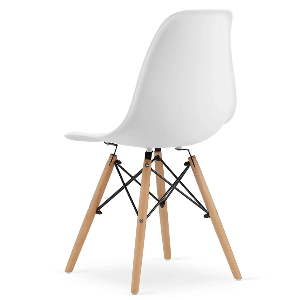 Ensemble de salle à manger Valora Table blanche YURO 120x80 + 4 chaises blanches OSAKA