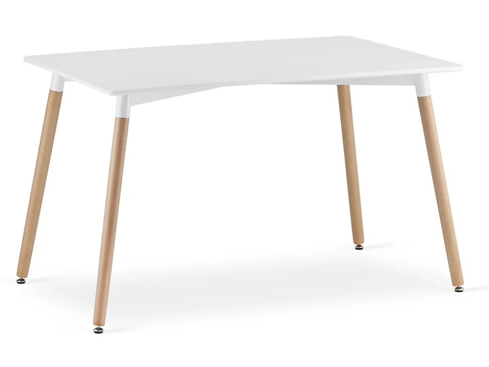 Ensemble de salle à manger Valora Table blanche YURO 120x80 + 4 chaises blanches OSAKA