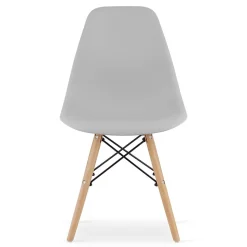 Ensemble de salle à manger Valora Table ROVA 120x60 en chêne + 4 chaises OSAKA grises