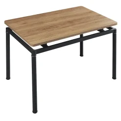Ensemble de salle à manger Hemnes pour 4 personnes effet chêne / gris foncé en.casa
