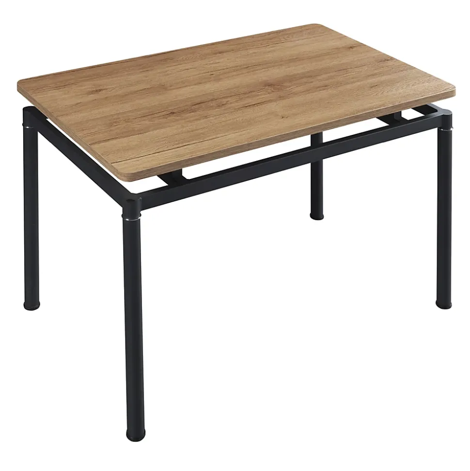 Ensemble de salle à manger Hemnes pour 4 personnes effet chêne / gris foncé en.casa