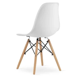 Ensemble de salle à manger Valora Table ROVA 120x60 en chêne + 4 chaises OSAKA noires