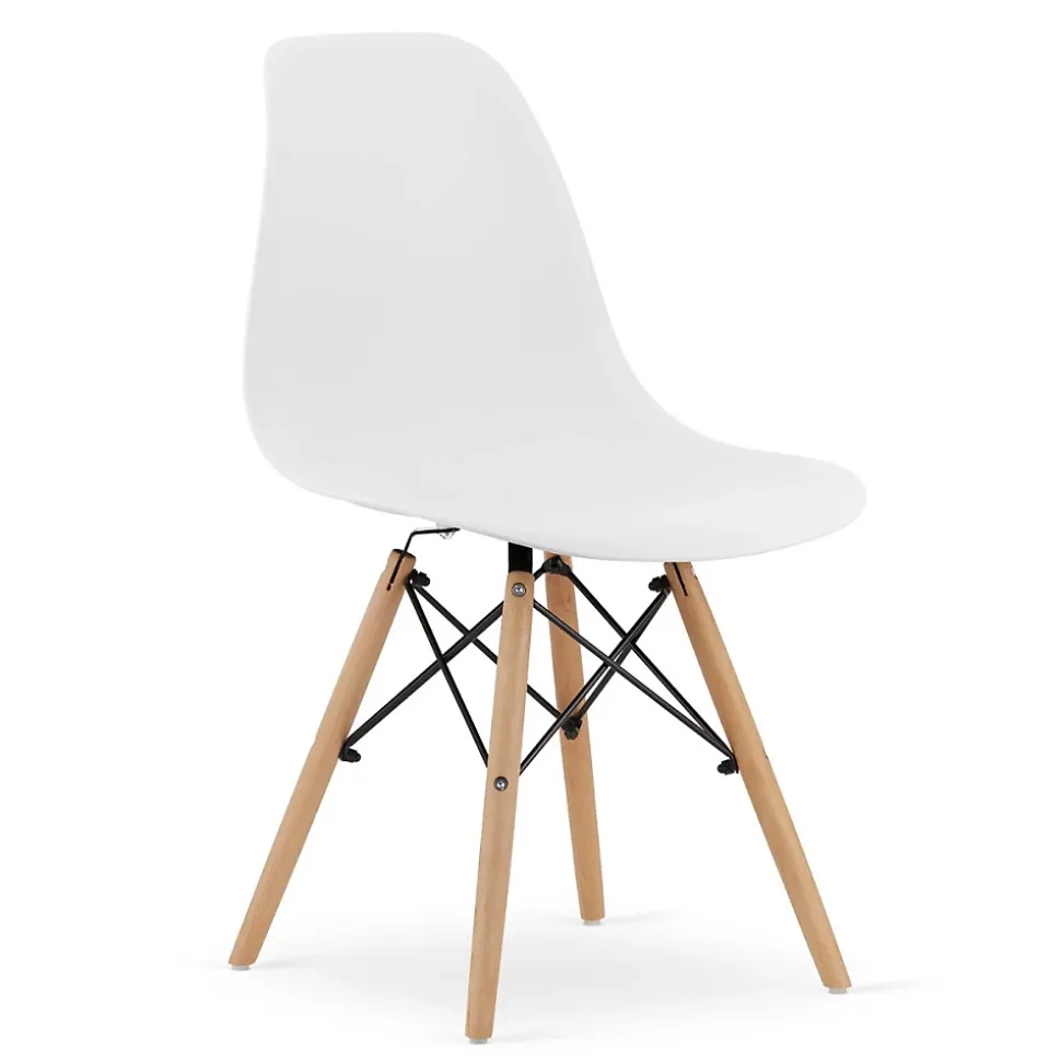 Ensemble de salle à manger Valora Table ROVA 120x60 en chêne + 4 chaises OSAKA noires