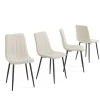 Ensemble de salle à manger Hemnes pour 4 personnes effet chêne / beige en.casa