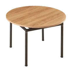 Ensemble de salle à manger Hemnes pour 4 personnes effet chêne / beige en.casa