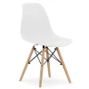 Ensemble de salle à manger Valora ROVA Table en chêne 120x60 + 4 chaises blanches OSAKA