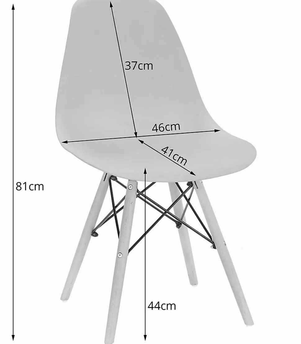 Ensemble de salle à manger Valora ROVA Table en chêne 120x60 + 4 chaises blanches OSAKA