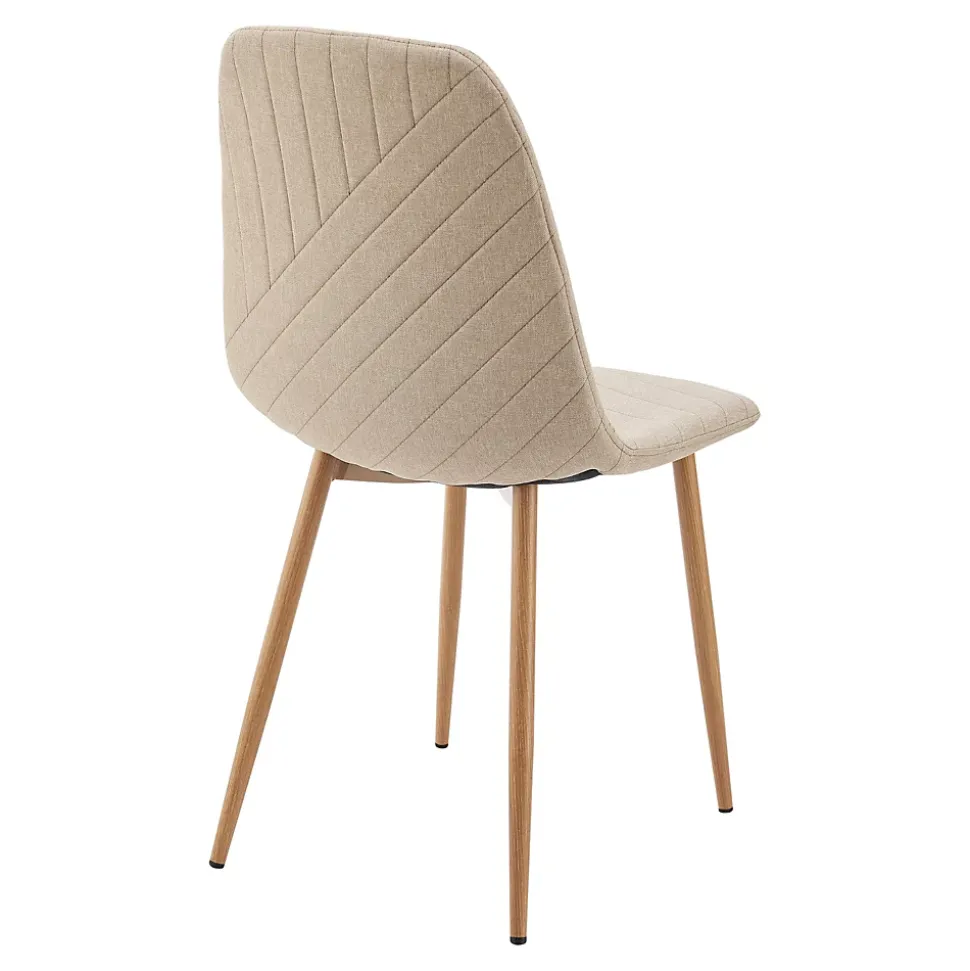 Ensemble de salle à manger Hemnes pour 4 personnes avec table ronde marron clair en.casa