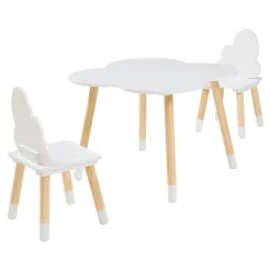 Ensemble de table et 2 chaises pour enfants Epim blanc en.casa